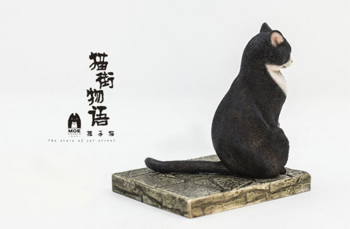 1/6 猫街物語 キャット イン メディテーション 黒白 A